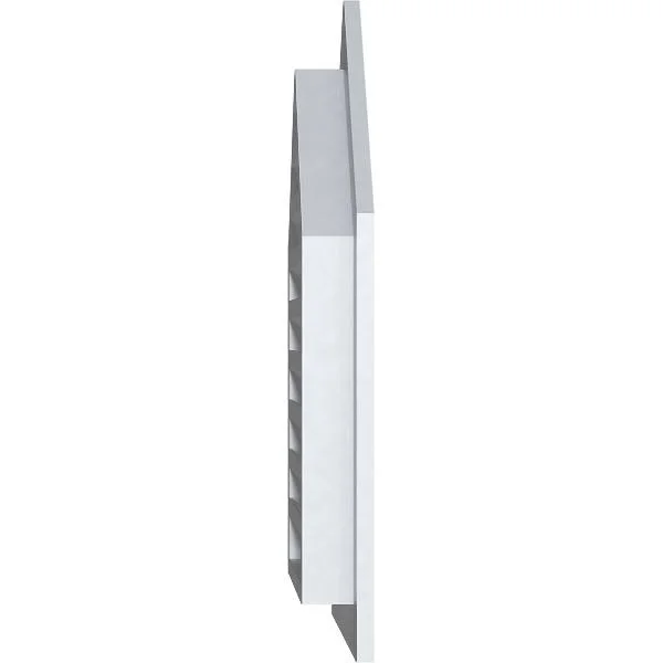 14 inchw x 32 inchh Peaked Top Gable Vent (19 inchw x 37 3/4 inchh Frame Size) 14/12 Pitch: Functional - PVC Gable Vent w/ 1 inch