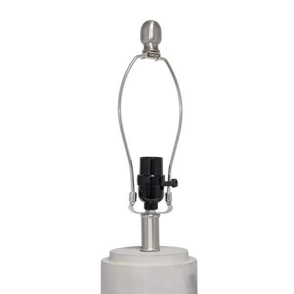 Lalia Home Marbleized Table Lamp with White Fabric Shade, White