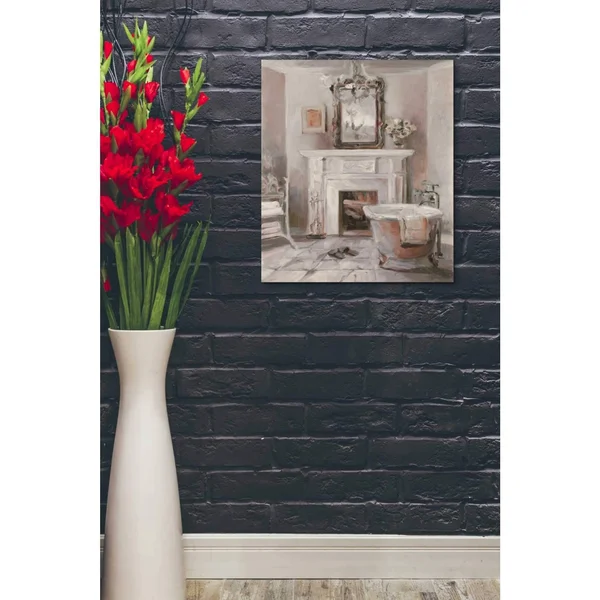 Epic Graffiti French Bath IV Gray and Blush by Marilyn Hageman - Giclee Canvas Wall Art, 12x22X16x22 16x22 x 18x22