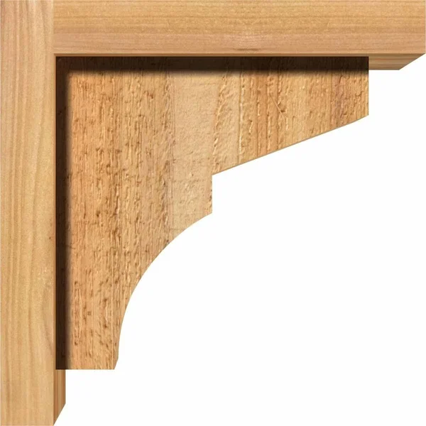 Ekena Millwork COR08X14X18MON01RWR 8x22W x 14x22D x 18x22H Monterey Rough Sawn Corbel w/Backplate - Western Red Cedar