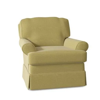 Alleman 39.5x22 Wide Swivel Armchair Darby Home Co Body Fabric: Spring Yellow-20651