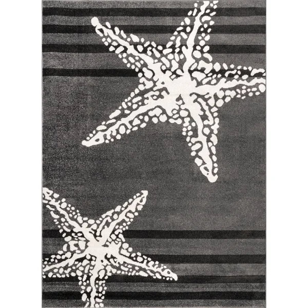 nuLOOM Minnie Coastal Starfish Area Rug - 2& 6x22 x 10& Runner - Beige