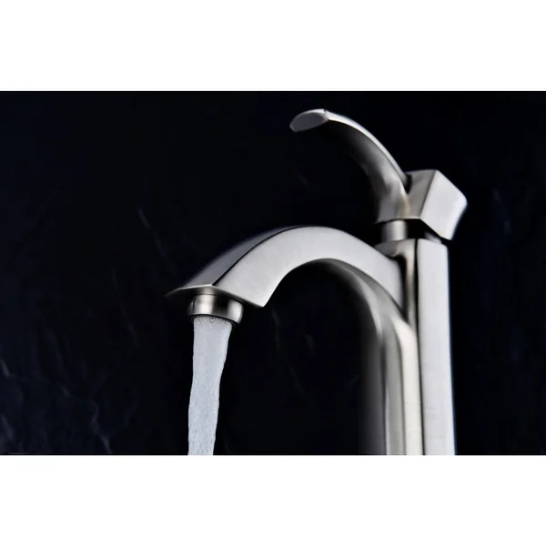 Anzzi L-AZ095BN Harmony Series Single Hole Single-Handle Vessel Bathroom Faucet Brushed Nickel