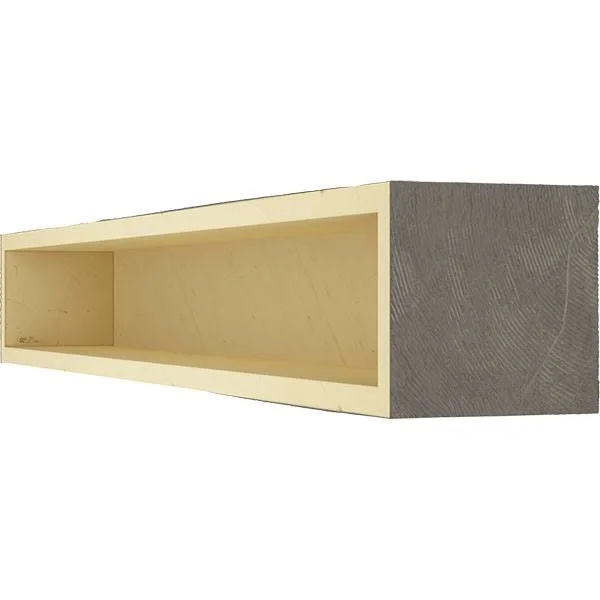 Ekena Millwork MANUHH04X08X36AC 4x22H x 8x22D x 36x22W Hand Hewn Faux Wood Fireplace Mantel, Aged Cedar