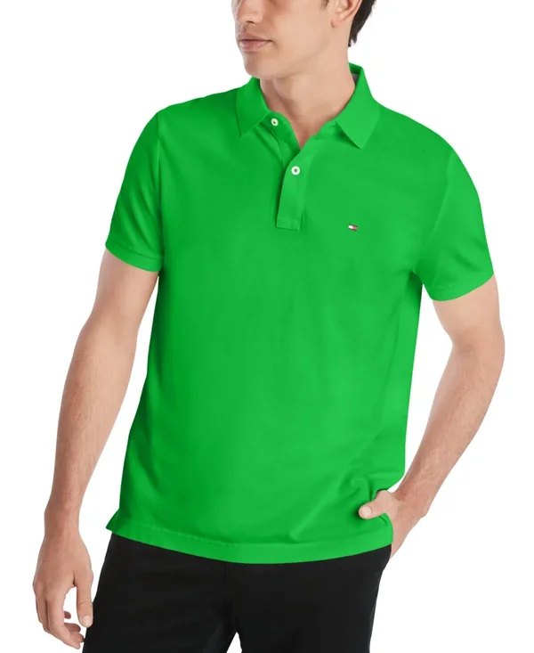 Tommy Hilfiger Men's Custom Fit Ivy Polo - Created for Macy&s - Fern Green