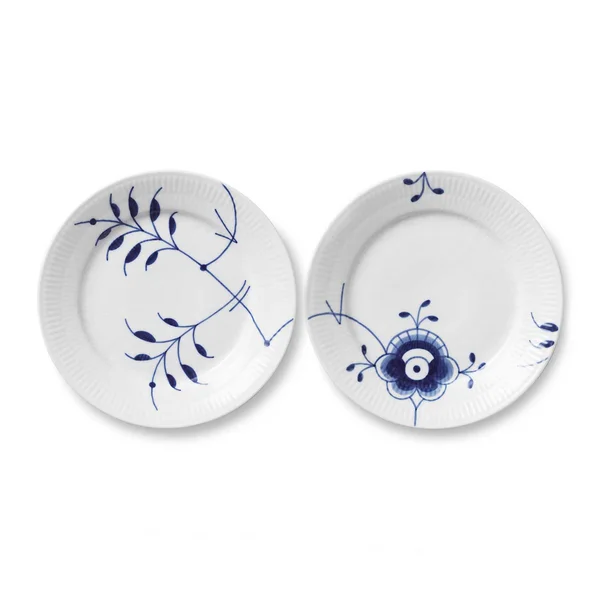 Blue Fluted Mega Dessert PLATE - 7.5
