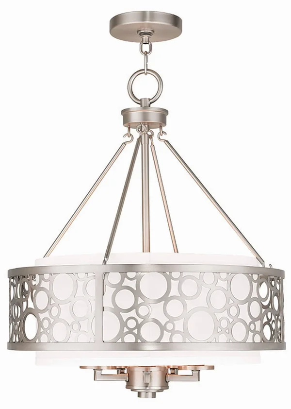 Livex Lighting 86795-91 Avalon 5 Light Brushed Nickel Chandelier