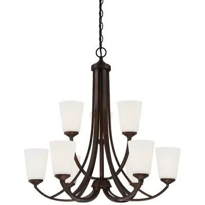 Mildred 9-Light Shaded Tiered Chandelier Andover Mills