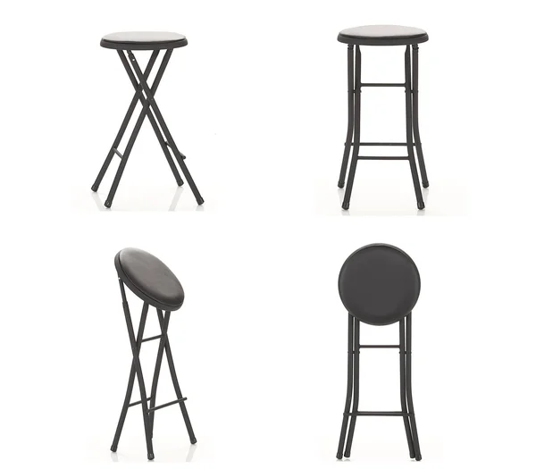 Cosco 24x22 Vinyl Padded Folding Stool - Black, 4-Pack