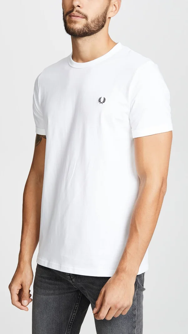 Fred Perry Ringer T Shirt White