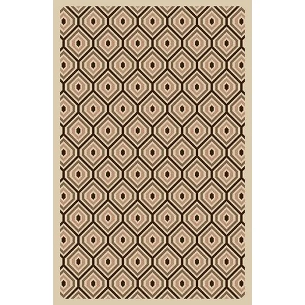 Safavieh Veranda Cream/Aqua 5 ft. 3 in. x 7 ft. 7 in. Indoor/Outdoor Area Rug