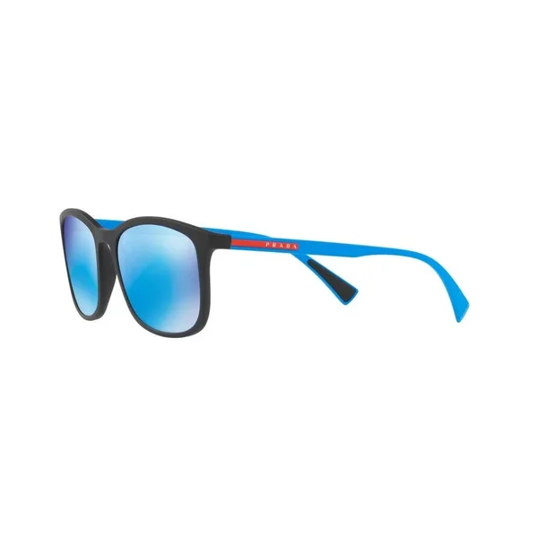 Prada Linea Rossa Sunglasses PS 01TS DG05M2 Black - Blue Mirror