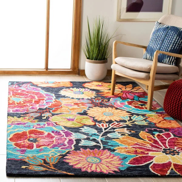 Safavieh Aspen Rug Collection APN520H - Charcoal - Blue - 3& x 5&