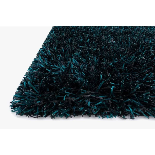 Alexander Home Rocco Hand-Tufted Mid-Century Modern Plush 3x22 Shag Rug - Pewter 7&6x22 x 9&6x22