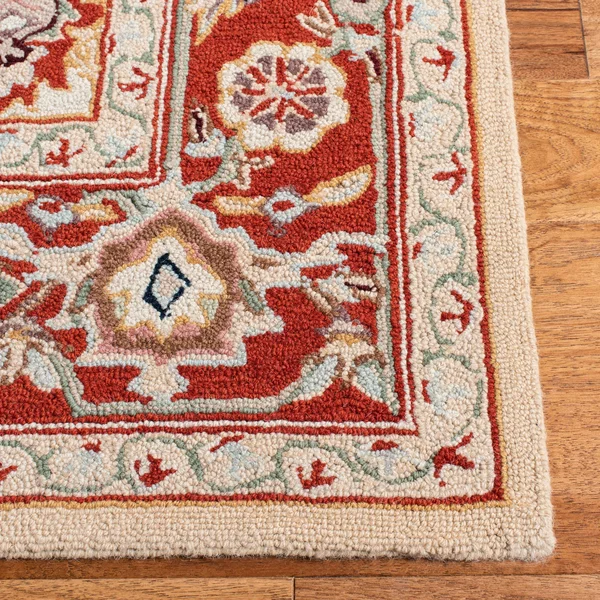 Safavieh Chelsea HK751C 2&6x22 x 10&0x22 Runner Ivory, Red Area Rug