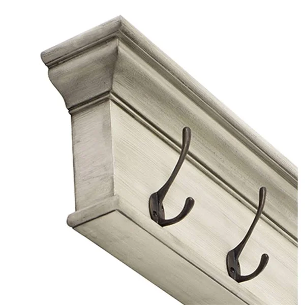 NovaSolo 6-Hook Coat Rack - White Rustic