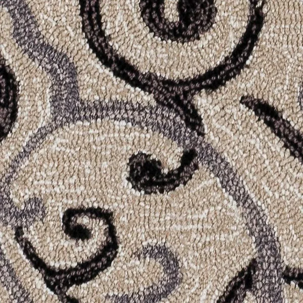 Alexander Home Valentina Hand-Hooked Traditional Area Rug - Ivory/Grey 5& x 7&6x22