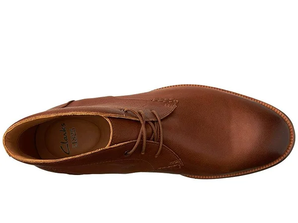 Clarks Men's Broyd Mid Chukka Boot - Size: 8, Tan Leather