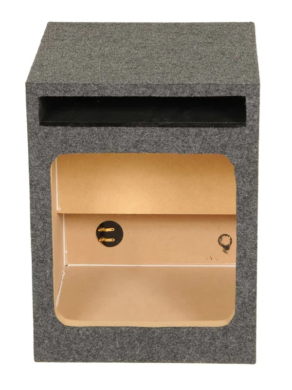 Qpower Empty Woofer Box Single 12x22 SQUARE;VENTED;MDF