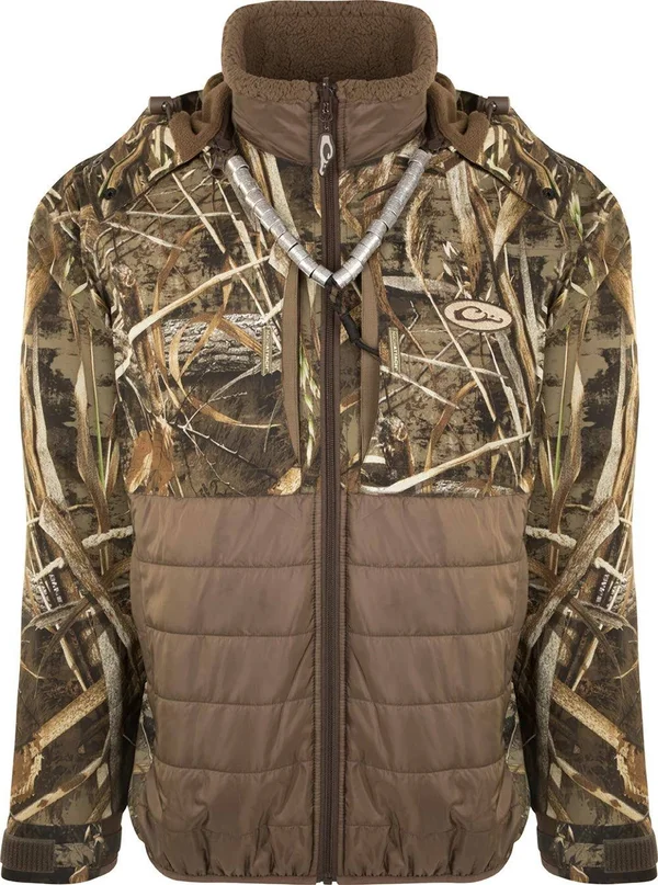 Drake LST Guardian Flex Double Down Eqwader Full Zip with Hood Jacket
