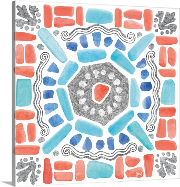 Coastal Sea Life x, Canvas Wall Art, 16x16, Great Big Canvas