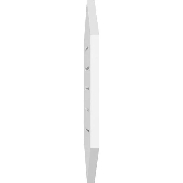 Ekena Millwork GVPVP18X2601SF-09 18x22W x 26x22H Vertical Peaked Surface Mount PVC Gable Vent 9/12 Pitch: Functional - w/ 3-1/2x2
