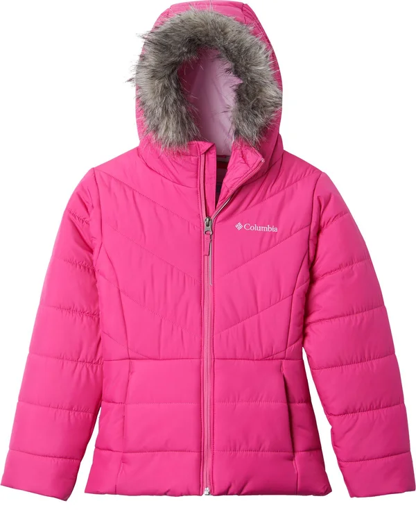 Columbia Girls' Toddler Katelyn Crest Jacket, Pink Ice, 3T