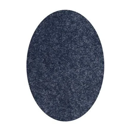 Home Queen Solid Color Petrol Blue 7&x9& Oval - Area Rug