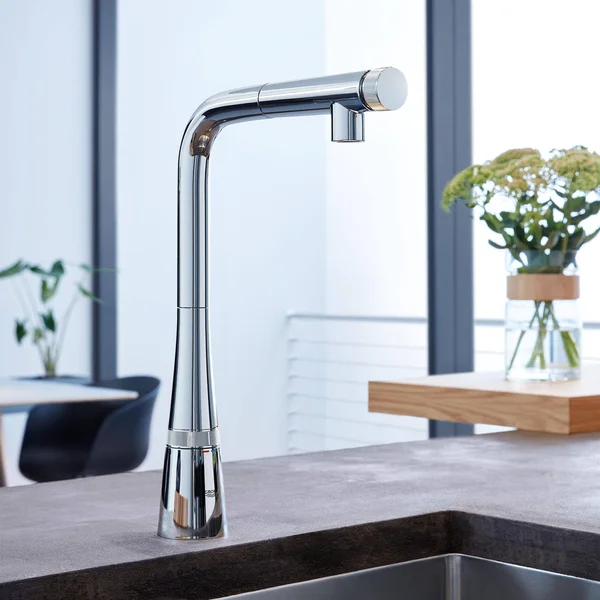 Grohe 31559002 Ladylux SmartControl Pull-Out Dual Spray Kitchen Faucet - Starlight Chrome