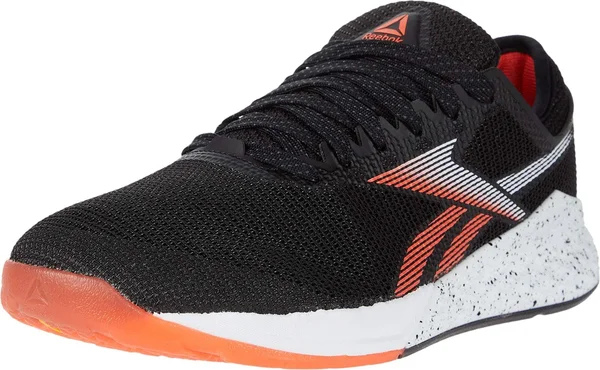 Reebok Men's Nano 9 Training Shoes - Color Black/White/Vivid Orange, 8.5