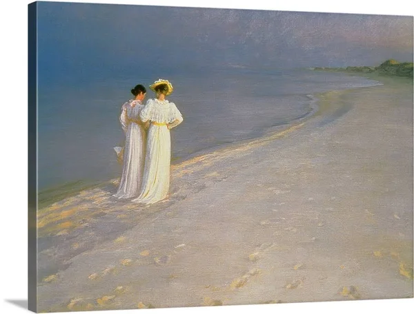 Summer Evening on The Skagen Southern Beach, Canvas Wall Art, 48x36, Great Big Canvas
