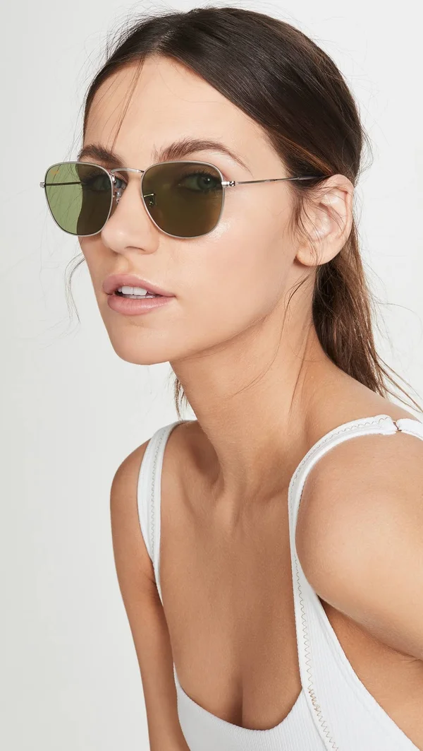 Ray Ban RB3857 Frank Sunglasses - 91984E Silver/Bottle Green