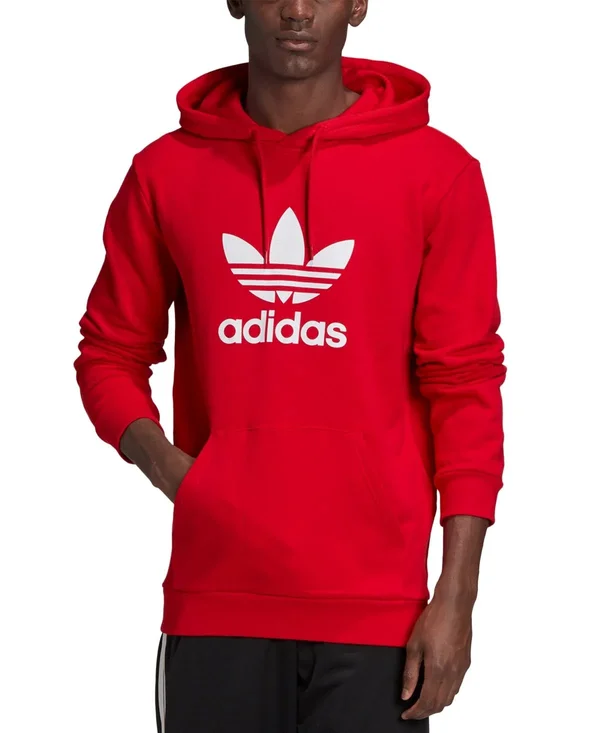 Adidas Men's Originals Trefoil Hoodie GD9924 - Medium, Red
