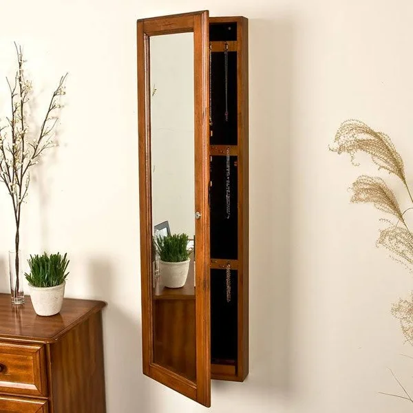 Carson Oak Jewelry Armoire, Women's, Brown, Harper Blvd(Metal)