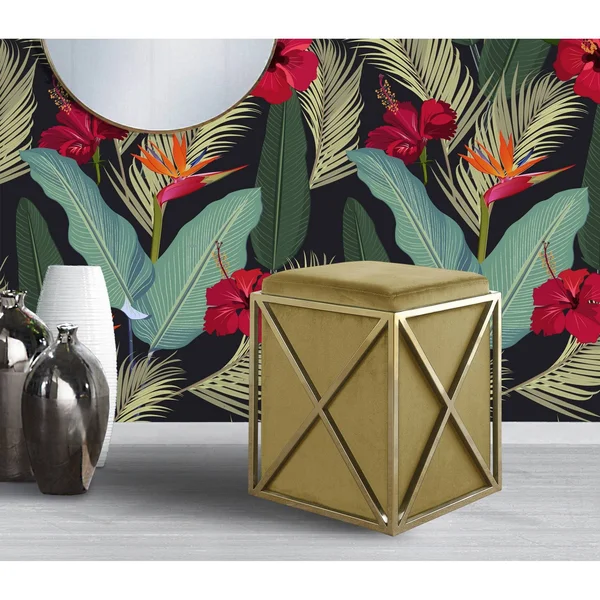 Chic Home Vana Ottoman - Cognac