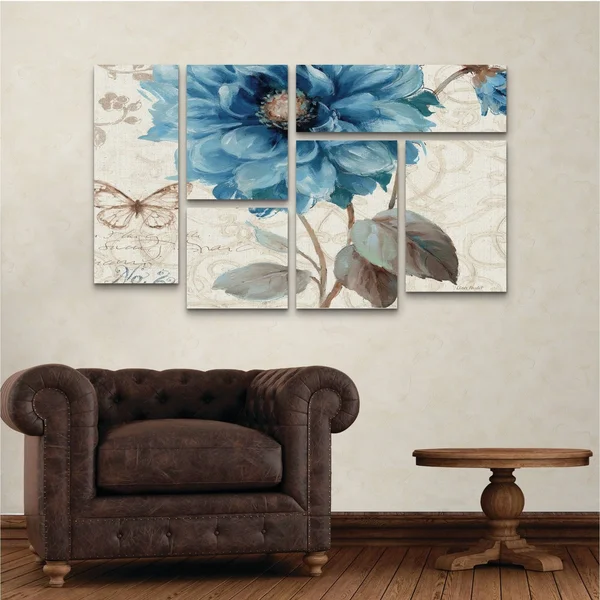 Lisa Audit 'A Blue Note II' Multi Panel Art Set 6 Piece