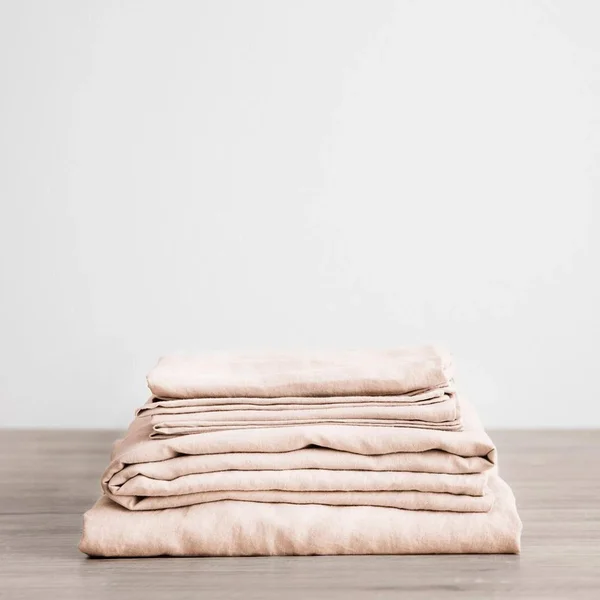 CULTIVER Linen Sheet Set Size: King - Color: Blush