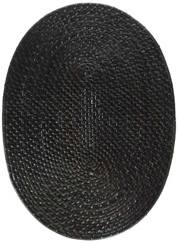 Kouboo 1010063 Laguna Oval Rattan Placemat Place Mat - Espresso/Dark-Brown