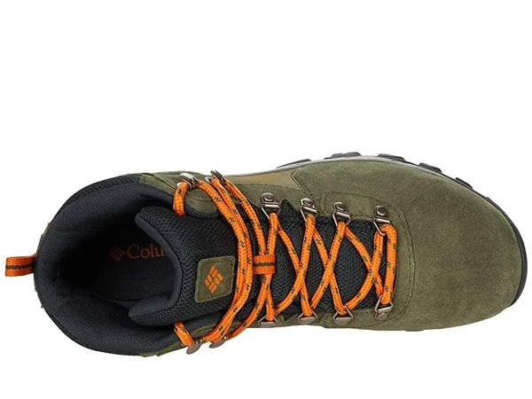 Columbia Men's Newton Ridge Plus II Suede Waterproof Hiking Boot - Nori/Light Orange, 11