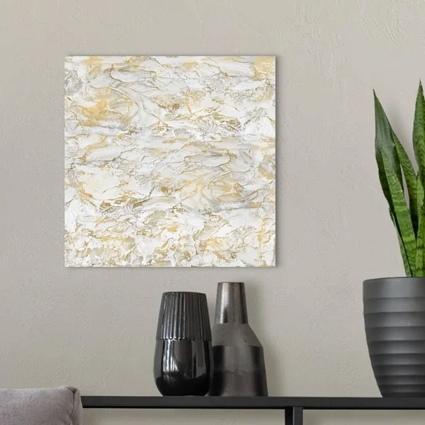Textural with Gold II - Canvas Wall Art, 16x16, Great Big Canvas