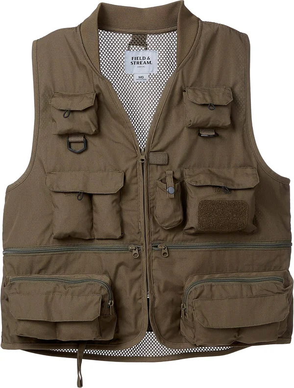 Field & Stream Men's Mesh Back Fishing Vest - XL, Green