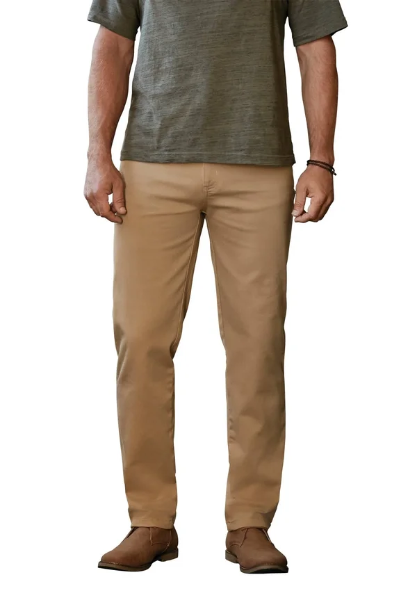 Men's Big & Tall Liberty Blues Relaxed Fit 5-Pocket Stretch Jeans by Liberty Blues in Khaki (Size 46 38)