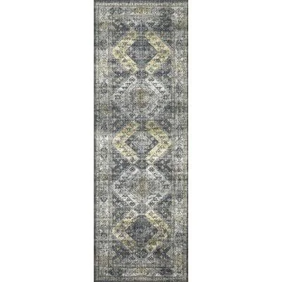 Gelo Southwestern Graphite/Silver Area Rug Bungalow Rose Rug Size: Runner 2&6x22 x 7&6x22