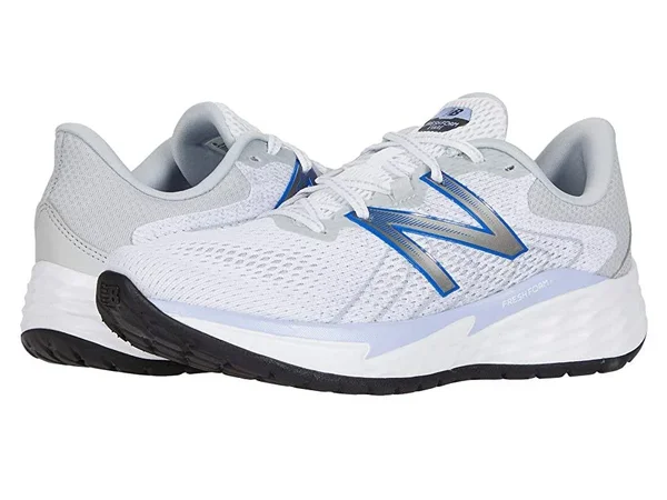 New Balance Women's Fresh Foam Evare Running Shoe White/Purple 10