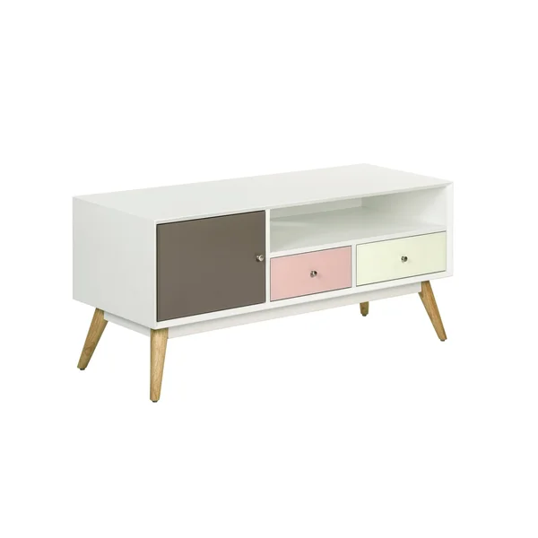 Elle Decor Lilou Media CONSOLE, French White