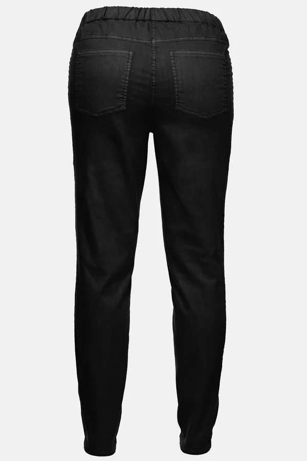 Ulla Popken Women's Plus Size Overdyed Essential Jeggings 692623 - Size: 14P, Black