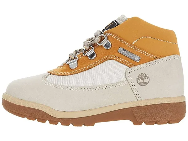 Timberland Kids Leather/Fabric Field Boot Boys Shoes 9481453 - 8.5 Toddler M, Beige