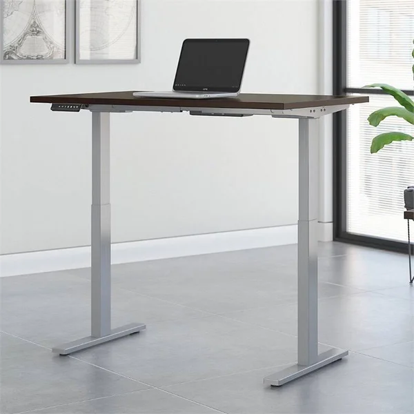 BBF Move 60 Series 48W Height Adjustable Standing Desk in Mocha Cherry