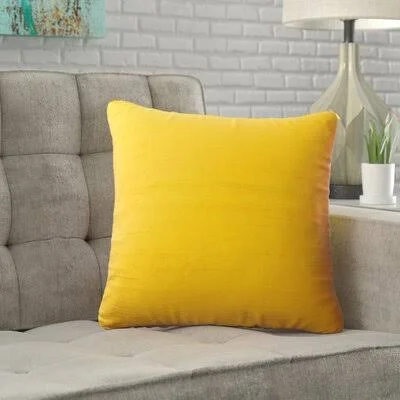 Darinka Square Pillow Cover & Insert Wrought Studio Size: 16x22 H x 16x22 W x 5x22 D, Color: Deep Yellow