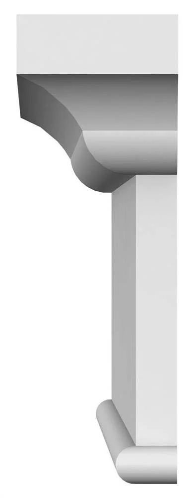 128 inch Bottom Width x 131 1/8 inch Top Width x 6 1/8 inchh x 1/2 inchp Craftsman Crosshead